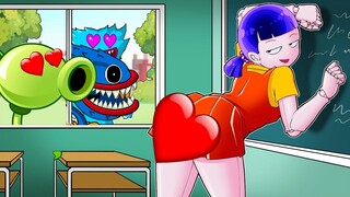 Plants vs Zombies 어몽어스 오징어 게임 Squidgame Doll Teacher and Peashoter COMPILATION