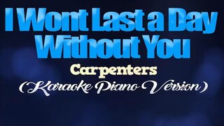 i wont last the day without you karaoke
