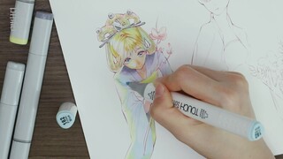 วาดหน้าสาวชุดโบราณ~