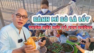 Color Man "tê tái tâm hồn" trước gánh BÁNH MÌ BÒ LÁ LỐT thơm ngon tuyệt hảo ! | Color Man Food