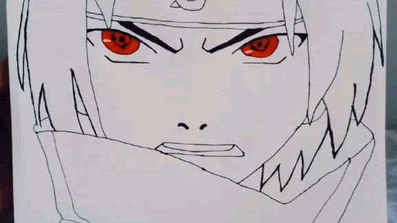 How to draw SASUKE (Naruto Shippuden) step by step, EASY - BiliBili