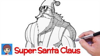 Cara Menggambar Super Santa Claus / Sinterklas Mudah