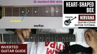 HEART-SHAPED BOX guitar cover + tutorial [NIRVANA] with lead guitar