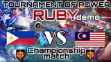 DEMO Tournament of Power RUBY | Championship match | PH vs Malay | Mobile Legend
