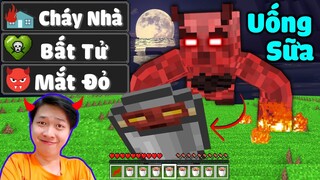 Vinh Uống Sữa Của Ác Quỷ Tập 12 : UỐNG SỮA TẤT CẢ MỌI THỨ TRONG MINECRAFT* Ác Quỷ Xấu Xí Quá Đi 😆🤣