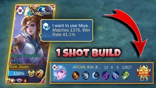 Miya users, try this Miya full damage build🔥 ( 1HIT BUILD ) - TOP GLOBAL MIYA