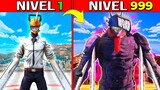EVOLUCIONÉ A CHAINSAW MAN AL NIVEL MAXIMO EN GTA 5 !! (Increible)