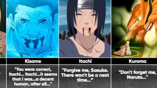 Last words in Naruto/Boruto characters