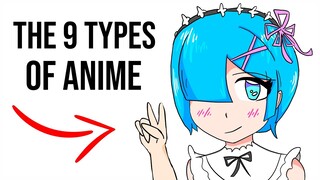 The 9 types of anime