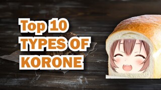 Top 10 Types of Korone