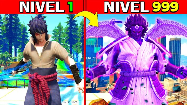 EVOLUCIONE A NINJA SASUKE AL NIVEL MAXIMO EN GTA 5 !! (Naruto mod)