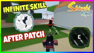 HOW TO USE INFINITE SKILL AFTER PATCH in SHINOBI LIFE 2 [ROBLOX]