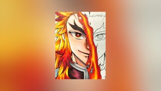 Rengoku🔥 (P.1) fypシ demonslayer rengoku art animeart kimetsu_no_yaiba traditionalart