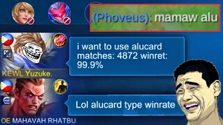 ALUCARD FAKE WINRATE PRANK! (LT )