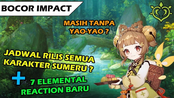Bocoran Jadwal Rilis Karakter Sumeru dan 7 Elemental Reaction Baru - Genshin Impact Indonesia
