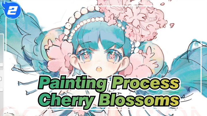 [Painting Process]Hope the Cherry Blossoms Blooming Soon_2