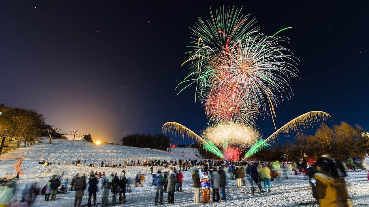 4k Fireworks In Zao Japan 19年 みやぎ蔵王えぼしリゾート えぼし雪上花火大会 Miyagi Zao Eboshi Resort Bilibili