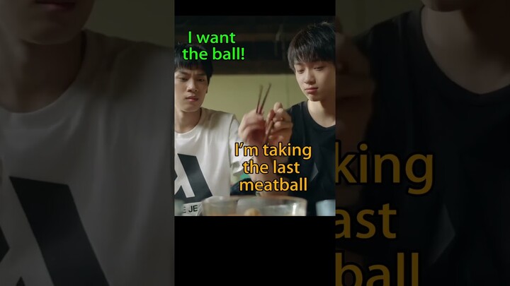 accidentally kissed, then fought over balls 🤣 #staywithme #chinesebl