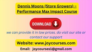 Dennis Moons (Store Growers) – Performance Max Impact Course