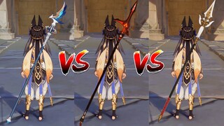 R5 Missive Windspear vs R1 Blackcliff vs R5 White Tassel (Cyno's Best F2P Weapon?)