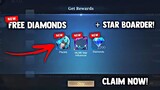 FREE 2K DIAMONDS AND SKIN & STAR BOARDER! NEW! LEGIT (CLAIM FREE!) | MOBILE LEGENDS 2022