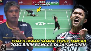 Jojo Bikin Coach Irwan Tepuk Tangan..! Jump Smash Jonatan Christie Sulitkan Lawan di Japan Open 2023