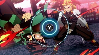 Demon Slayer Hinokami Chronicles - Tanjiro ปะทะ Rengoku Boss Battle การเล่นเกม Nintendo Switch