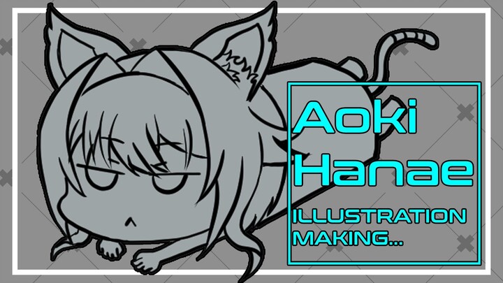 [ Aoki Hanae SpeedPaint ] Rui rui roll [ part 1 - Line Art ]