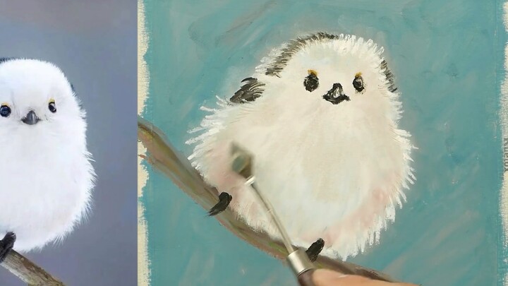 Learn to draw a little white bird with high quality