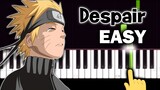 Naruto Shippuden OST - Despair - EASY Piano tutorial