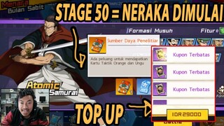 🔥🔥TOP UP DAN MULAI SUSAH DI STAGE KE 50 MENARA BULAN SABIT ATAS [HELP] - ONE PUNCH MAN The Strongest