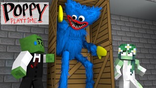 Monster School: Creepy Night with Huggy Wuggy - Sad Stor | Minecraft Animation