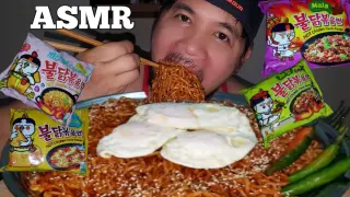 ASMR 4X SPICY FIRE SAMYANG NOODLES CHALLENGE | MUKBANG (eating show) inyaki tv