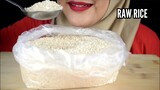 ASMR RAW RICE EATING || MAKAN BERAS PASAR || BERAS MANDI || ASMR INDONESIA