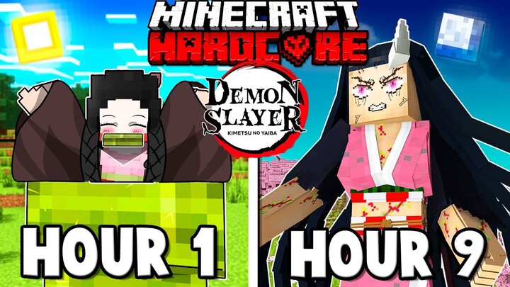 I Spent 24 Hours as EVIL NEZUKO in Minecraft Demon Slayer