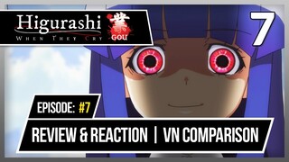 Higurashi Gou: Episode 7 | Review, Reaction & VN Comparison! - Dead End Arc?!?