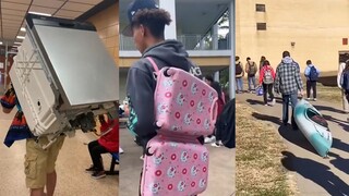 无书包日 之永远佩服高中生的整活能力