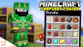 BUNDLE UPDATE?! Trail Ruins, Smithing Tables, & More! - Minecraft 1.20 Snapshot 23w18a