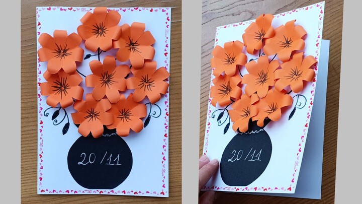 Làm thiệp hoa 20/11 dễ nhất tặng thầy cô giáo / DIY TEACHER'S DAY CARD