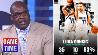 NBA GameTime backlash Luka Doncic burst 35 points to help Mavericks dominate Suns 123-90 in Game 7