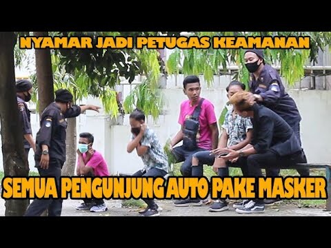 NYAMAR JADI PETUGAS KEAMANAN RAZIA MASKER AUTO NGAKAK!!! | PRANK INDONESIA