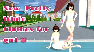 New White Dresses Update for Girl in Sakura School Simulator