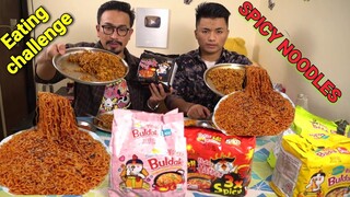 SPICY SAMYANG BULDAK RAMEN EATING CHALLENGE || SPICY RAMEN NOODLES chaba hanba  tanaba manipuri