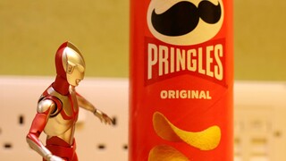 [Animasi ultraman stop motion] Ultraman baru yang mencuri keripik kentang...