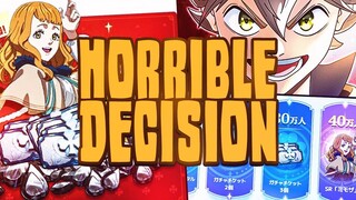 BLACK CLOVER MOBILE MADE A HORRIBLE DECISION WITH THE PRE-REGISTRATIONS!