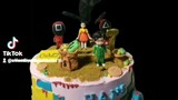 my squidgame themecake and cupcake
