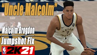 Malcolm Brogdon Jumpshto Fix NBA2K21 with Side-by-Side Comparison