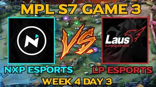 NXP ESPORTS VS LAUS PLAYBOOK (GAME 3) | MPL-S7 WEEK 4 DAY 3 #RenejayisBack