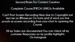 Second Brain For Content Creators Course download