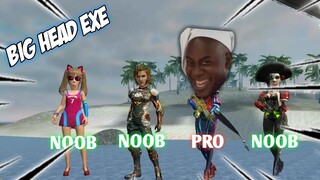 FREE FIRE EXE 04 - BIG HEAD & GAMEPLAY NOOB :v